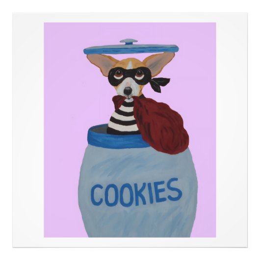 Chihuahua Cookie Thief Foto Afdruk (Voorkant)