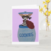 Chihuahua Cookie Thief Kaart (Gele Bloem)