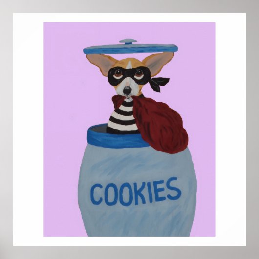 Chihuahua Cookie Thief Poster (Voorkant)