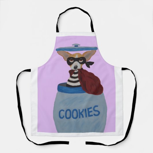 Chihuahua Cookie Thief Schort (Voorkant)
