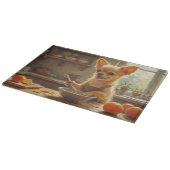 Chihuahua Cooking in Kitchen Snijplank (Hoek)