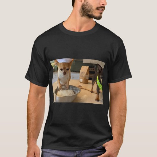 Chihuahua cooking t-shirt (Voorkant)