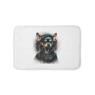 Chihuahua Cool Dog Rap Hip-Hop Gangster Badmat