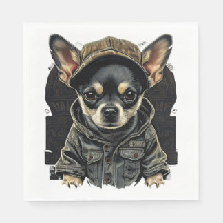 Chihuahua Cool Dog Rap Hip-Hop Gangster Servet