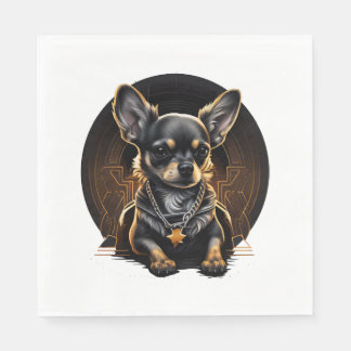 Chihuahua Cool Dog Rap Hip-Hop Gangster Servet