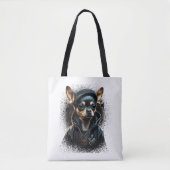Chihuahua Cool Dog Rap Hip-Hop Gangster Tote Bag (Voorkant)
