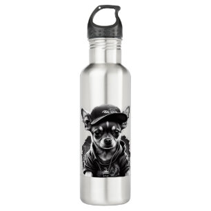 Chihuahua Cool Dog Rap Hip-Hop Gangster Waterfles