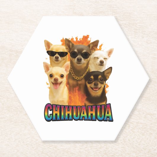 Chihuahua Copy Kartonnen Onderzetters (Voorkant)