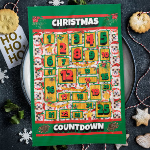 Chihuahua Countdown Kerst Adventskalender Hond Theedoek