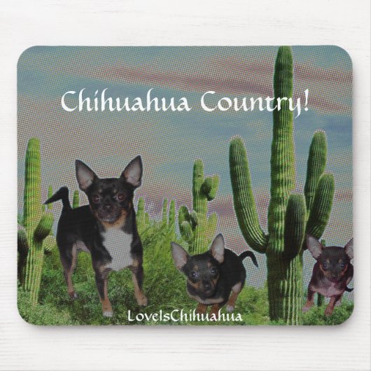 Chihuahua Country Cute MickeyElvis Muismat (Voorkant)