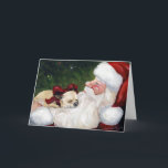 "Chihuahua Cozy Christmas" Dog Art Wenskaart Feestdagen Kaart<br><div class="desc">Deze kaart is een reproductie van mijn originele olieverfschilderij van "Chihuahua Cosy Christmas".</div>