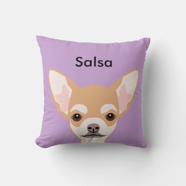 Chihuahua Custom Dog Pillow - Cute Gift Kussen (Voorkant)