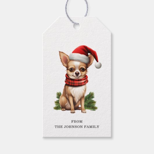 Chihuahua Custom Gift Labels Cadeaulabel (Voorkant)