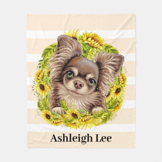 Chihuahua Cutie Fleece Deken (Voorkant)