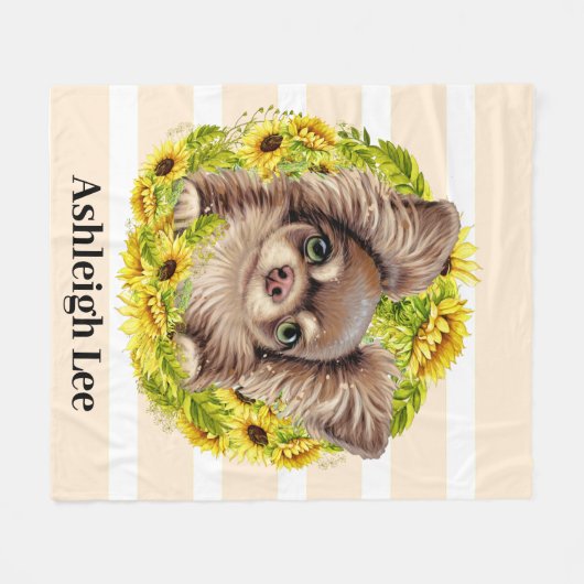 Chihuahua Cutie Fleece Deken (Voorkant (Horizontaal))