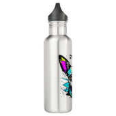 Chihuahua Cyberpunk stijl Art Chi Moeder Waterfles (Links)