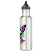 Chihuahua Cyberpunk stijl Art Chi Moeder Waterfles (Rechts)