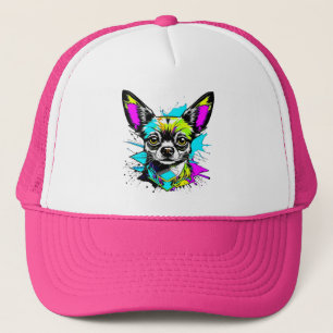 Chihuahua Cyberpunk stijl Art Hondenliefhebber Trucker Pet