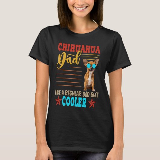 Chihuahua Dad Definition Cool Dog Sunbril T-shirt (Voorkant)