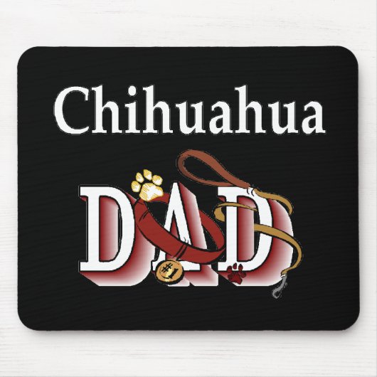 Chihuahua DAD Gifts Muismat (Voorkant)