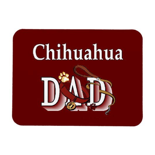 Chihuahua Dad Magneet (Horizontaal)