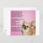 chihuahua Design - Mum Poem Briefkaart (Voorkant / Achterkant)