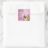 chihuahua Design - Mum Poem Vierkante Sticker (Tas)