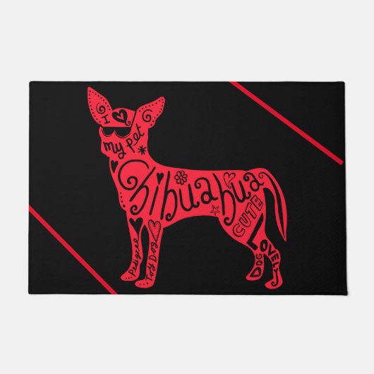 "CHIHUAHUA" DEUR MAT! DOORMAT DEURMAT (Voorkant)