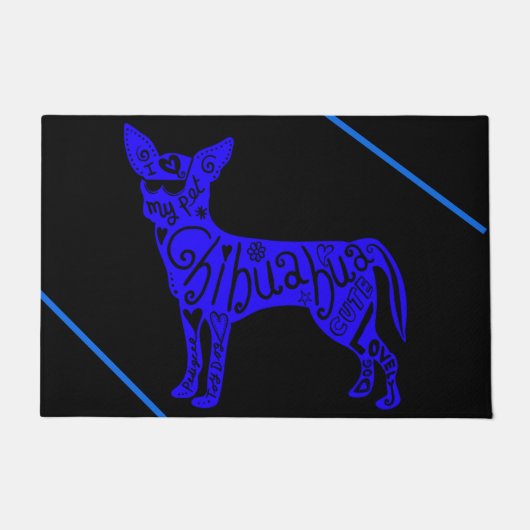 "CHIHUAHUA" DEUR MAT! DOORMAT DEURMAT (Voorkant)