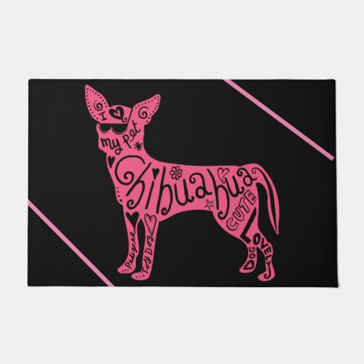 "CHIHUAHUA" DEUR MAT! DOORMAT DEURMAT (Voorkant)