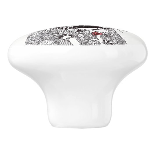 Chihuahua Deurknop - Keramisch Keramische Knop (Zijkant)