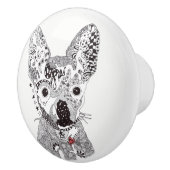 Chihuahua Deurknop - Keramisch Keramische Knop (Rechts)