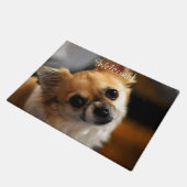 Chihuahua deurmat welkom voeg foto toe (Schuin)