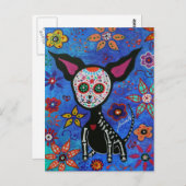Chihuahua Dia de los Muertos Briefkaart (Voorkant / Achterkant)
