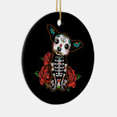 Chihuahua dia de los muertos day keramisch ornament (Rechts)