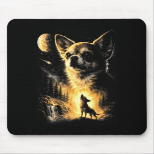Chihuahua die naar de maan huilt grappig dat heb i muismat