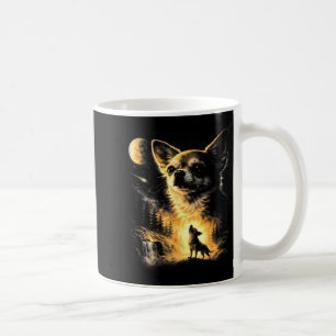 Chihuahua die naar de maan huilt grappig heb ik di koffiemok