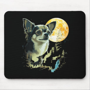 Chihuahua die naar de maan huilt grappige meme  muismat