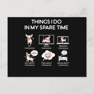 chihuahua dingen die ik doe in mijn vrije tijd briefkaart