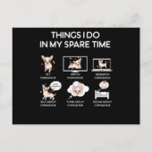 chihuahua dingen die ik doe in mijn vrije tijd briefkaart (Voorkant)