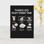 chihuahua dingen die ik doe in mijn vrije tijd kaart (Gele Bloem)