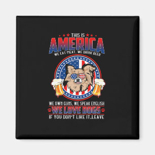 Chihuahua Dog, Amerika 4 juli Magneet