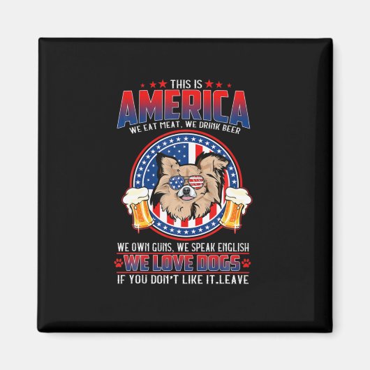 Chihuahua Dog, Amerika 4 juli Magneet (Voorkant)