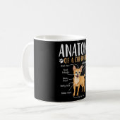 Chihuahua Dog Anatomy Koffiemok (Voorkant links)