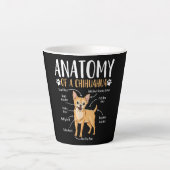 Chihuahua Dog Anatomy Latte Mok (Voorkant)