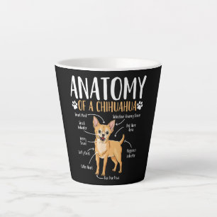 Chihuahua Dog Anatomy Latte Mok