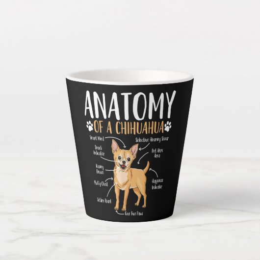 Chihuahua Dog Anatomy Latte Mok (Voorkant)