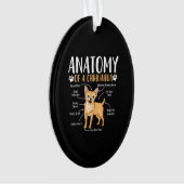Chihuahua Dog Anatomy Ornament (voorkant)