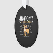 Chihuahua Dog Anatomy Ornament (voorkant)