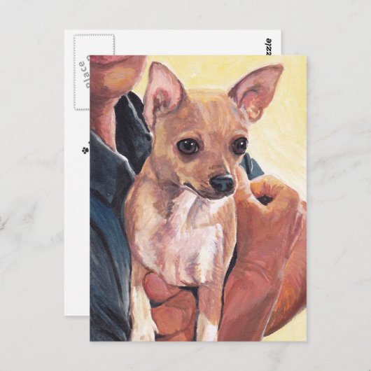 Chihuahua Dog Art Briefkaart (Voorkant / Achterkant)